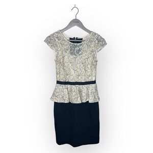 Antonio Melani Peplum Lace Dress Size 2